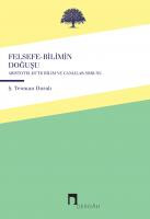 Felsefe-Bilimin Doğuşu Aristoteles'te Canlılar ve Bilim Sorunu